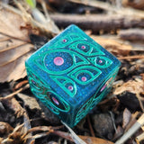 'Arcane Eye' 20mm Oversized Eye Pipped Image D6 TTRPG Individual Gaming Dice