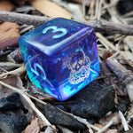 'Skulls of a Feather' Shimmery Handmade D6 Gaming Dice