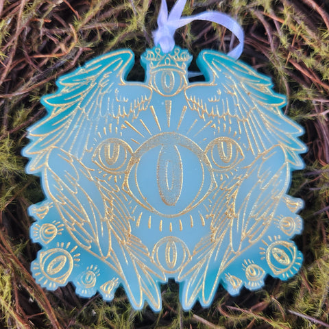 'Biblically Acurate Angel' Handmade Resin Glow in the Dark Handpainted Ornament