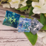 Individual OOAK Handmade Resin Alternative Die Style Polyhedral TTRPG Gaming Dice Faceted Diamond D4