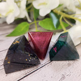 Individual OOAK Handmade Resin Alternative Die Style Polyhedral TTRPG Gaming Dice Faceted Diamond D4