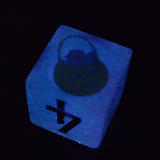 'Wicked Sweets' Individual Glow in the Dark Handmade Resin TTRPG Gaming D6 Dice