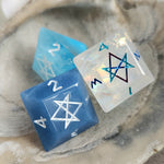 Individual OOAK Glow in the Dark Handmade Resin Alternative Die Style Polyhedral TTRPG Gaming Dice Faceted Diamond D4