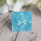 Individual OOAK Glow in the Dark Handmade Resin Alternative Die Style Polyhedral TTRPG Gaming Dice Faceted Diamond D4