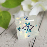 Individual OOAK Glow in the Dark Handmade Resin Alternative Die Style Polyhedral TTRPG Gaming Dice Faceted Diamond D4