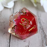 'Year of the Dragon' Handmade Resin Colorshifting 30mm TTRPG Polyhedral Gaming Dice Chonk D20