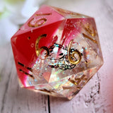 'Year of the Dragon' Handmade Resin Colorshifting 30mm TTRPG Polyhedral Gaming Dice Chonk D20