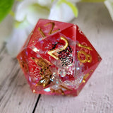 'Year of the Dragon' Handmade Resin Colorshifting 30mm TTRPG Polyhedral Gaming Dice Chonk D20