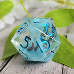 'The Guardian' Handpainted Tentacle Glow in the Dark Handmade Resin TTRPG 30mm Polyhedral Gaming Dice D20 Chonk OOAK