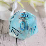 'The Guardian' Handpainted Tentacle Glow in the Dark Handmade Resin TTRPG 30mm Polyhedral Gaming Dice D20 Chonk OOAK