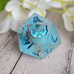 'The Guardian' Handpainted Tentacle Glow in the Dark Handmade Resin TTRPG 30mm Polyhedral Gaming Dice D20 Chonk OOAK