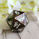 'Fairy Dragon Hide' Colorshifting Handmade Resin 30mm TTRPG Gaming Dice Chonky Boi D20