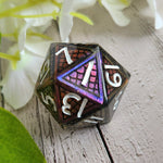 'Fairy Dragon Hide' Colorshifting Handmade Resin 30mm TTRPG Gaming Dice Chonky Boi D20