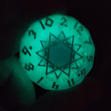 Glow in the Dark Zodiac Diamond Alternative Shaped D12 Handmade Resin TTRPG Gaming Dice