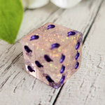 'Pips & Potions' Shimmery Colorshifting Handmade Resin Potion Bottle Pip D6 Tabletop Board Gaming Dice