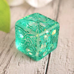 'Making Waves" Handmade Resin Pipped D6 TTRPG Board Gaming Dice