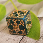 'Making Waves' Slightly Oversized Water Themed Handmade Resin Pipped D6 Gaming Dice TTRPG