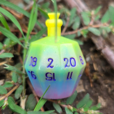 Individual Potion Bottle Glow in the Dark Alternative Shaped Functional TTRPG Handmade Resin D20 Gaming Dice