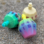 Individual Potion Bottle Faux Bone Tone Alternative Shaped Functional TTRPG Handmade Resin D20 Gaming Dice