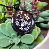 'Just Witchy Things' 1 Inch Colorshifting Handmade Round Pendant Necklace