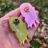 'Mindflayer' Individual Large Handmade Resin Decorative Glow in the Dark Colorshifting Pin