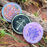 'Morality Coin' Individual Good vs Evil Handmade Resin D2 Gaming TTRPG Chance Flip