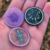 'Morality Coin' Individual Good vs Evil Handmade Resin D2 Gaming TTRPG Chance Flip