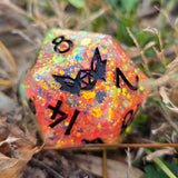 Chunky Colorshifting Glitter Handmade Resin Rainbow Mylar Colorshifting 30mm Chonky Boi D20 TTRPG Gaming Dice