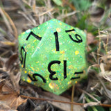 Chunky Colorshifting Glitter Handmade Resin Rainbow Mylar Colorshifting 30mm Chonky Boi D20 TTRPG Gaming Dice