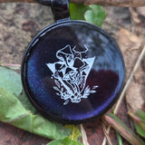'Fungus Among-Us' Individual 1 Inch Colorshifting Handmade Round Mushroom Cottagecore Pendant Necklace