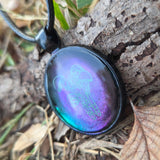 'Fungus Among-Us' Individual 1 Inch Colorshifting Handmade Round Mushroom Cottagecore Pendant Necklace