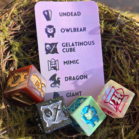 Dungeon Master DM Random Creature/Monster Encounter 20mm Oversized D6 TTRPG Gaming Dice