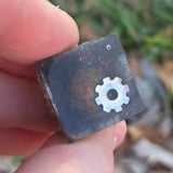 'Grinding Gears' Individual Oversized Handmade Resin Steampunk Gears TTRPG Polyhedral 20mm Gaming Dice