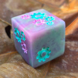 'Grinding Gears' Individual Oversized Handmade Resin Steampunk Gears TTRPG Polyhedral 20mm Gaming Dice