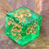 'Grinding Gears' Individual Oversized Handmade Resin Steampunk Gears TTRPG Polyhedral 20mm Gaming Dice