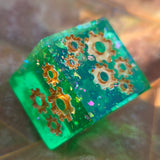 'Grinding Gears' Individual Oversized Handmade Resin Steampunk Gears TTRPG Polyhedral 20mm Gaming Dice