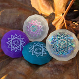 'Sun & Moon' Individual Beveled Coin Gaming D2 Dice Probability Flip Game of Chance