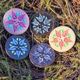 'Peace OR Poison' Handmade Resin Rainbow Shimmery D2 Gaming TTRPG Chance Flip