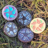 'Peace OR Poison' Handmade Resin Rainbow Shimmery D2 Gaming TTRPG Chance Flip