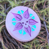 'Peace OR Poison' Handmade Resin Rainbow Shimmery D2 Gaming TTRPG Chance Flip