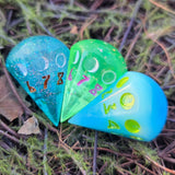 'It's Just a Phase' Moon Phase D8 Alternative Shaped Orb TTRPG Handmade Resin Polyhedral Gaming Dice