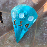 'It's Just a Phase' Moon Phase D8 Alternative Shaped Orb TTRPG Handmade Resin Polyhedral Gaming Dice