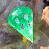 'It's Just a Phase' Moon Phase D8 Alternative Shaped Orb TTRPG Handmade Resin Polyhedral Gaming Dice