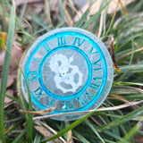 'Biding Time' Individual Clock Gears Steampunk Handmade Resin D2 Gaming TTRPG Chance Flip