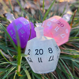 Individual Potion Bottle Alternative Shaped Functional TTRPG Handmade Resin D20 Gaming Dice