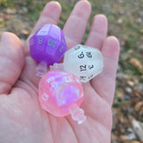 Individual Potion Bottle Alternative Shaped Functional TTRPG Handmade Resin D20 Gaming Dice