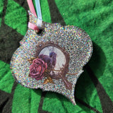 Individual OOAK Fantasy Floral Steampunk Handmade Resin Ornament