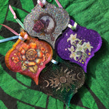 Individual OOAK Fantasy Floral Steampunk Handmade Resin Ornament