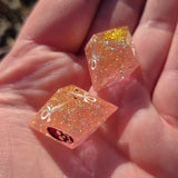 'Sunspot' Handmade Resin Colorshifting Shimmer Vampyr TTRPG D10 Pair Gaming Dice