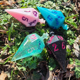 Spinning Top Handmade Resin Shimmery Alternative Shaped TTRPG Gaming Dice D6